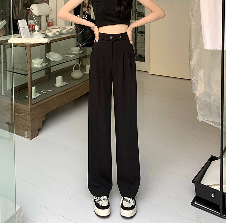 Women's New High Waist Loose Drape Suit Wide