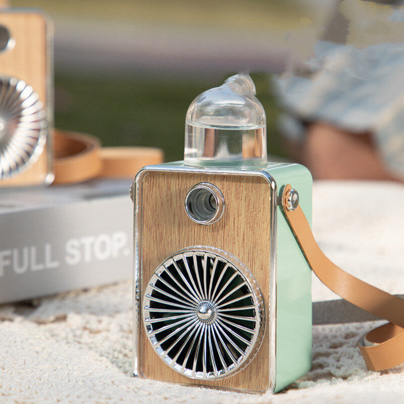 New Spray Mini Night Light Outdoor Fan Desktop