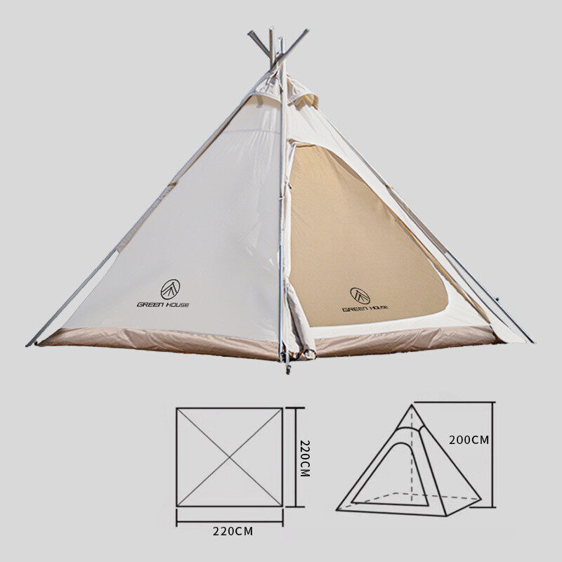 Camping Pyramid Rainproof Oxford Cloth Canopy Tent Indoor