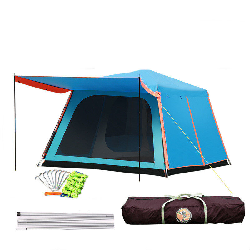 Outdoor Fully Automatic Aluminum Pole 3-4-5-8 People Double-layer