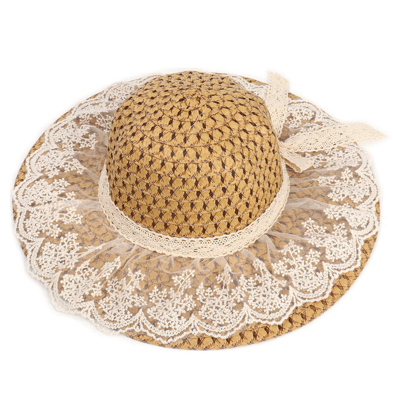 Women Lace Sun Hats For Wide Brim Straw