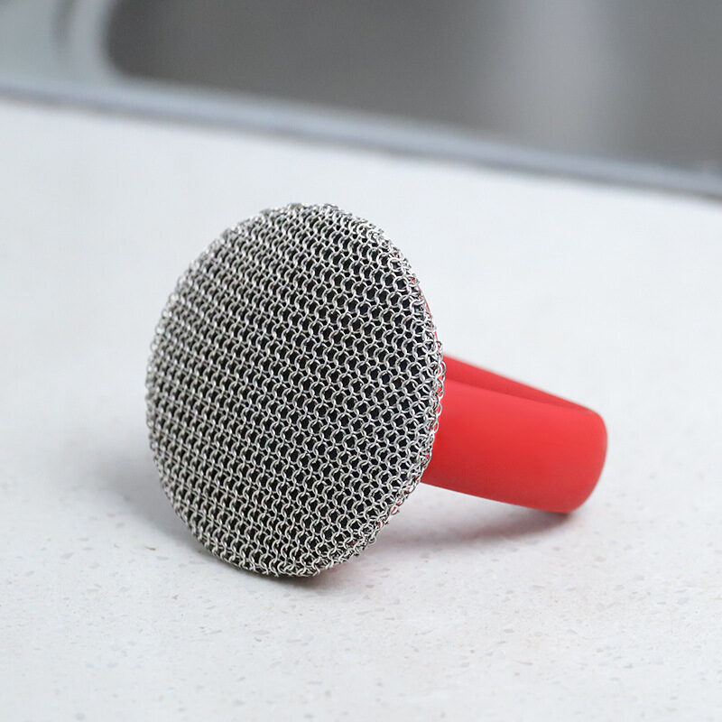 Cast Iron Scrubber 316 Stainless Steel With Handle
