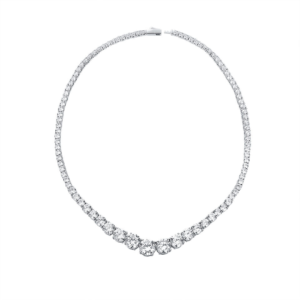 Moissanite 925 Sterling Silver Single Row Full Diamond