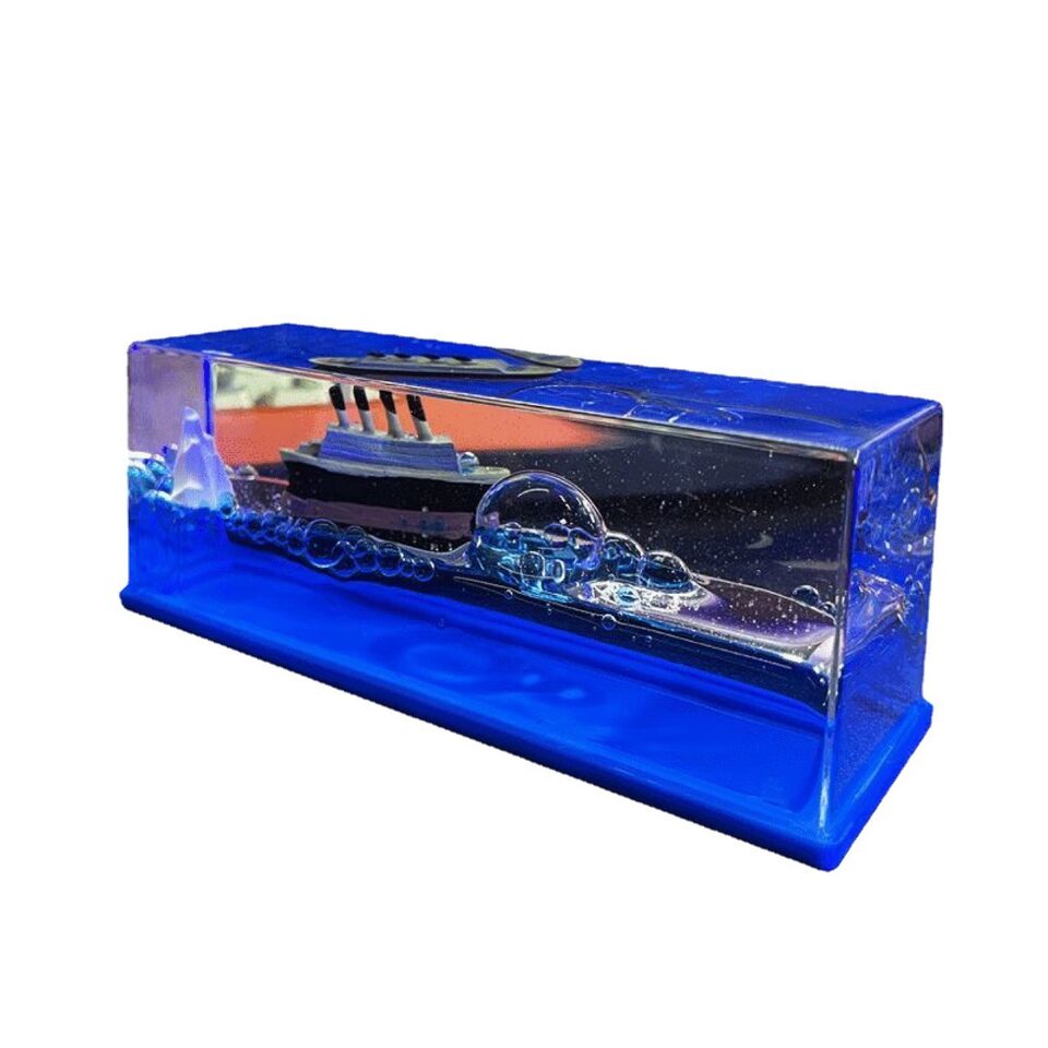Creative Cruise Ship Decoration Fluid Drift Bottle Desktop
