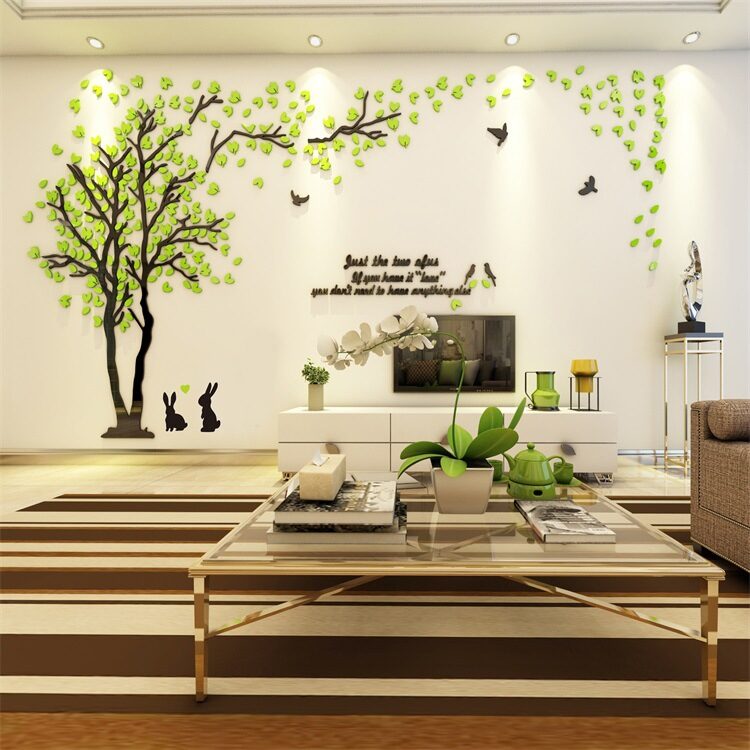 3d Acrylic Three-dimensional Wall Stickers Living Room TV
