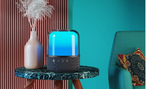 New Color Glass Bluetooth Speaker Sound Led Colorful