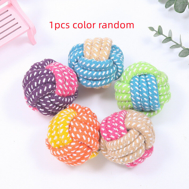 Interactive Cotton Rope Mini Dog Toys Ball