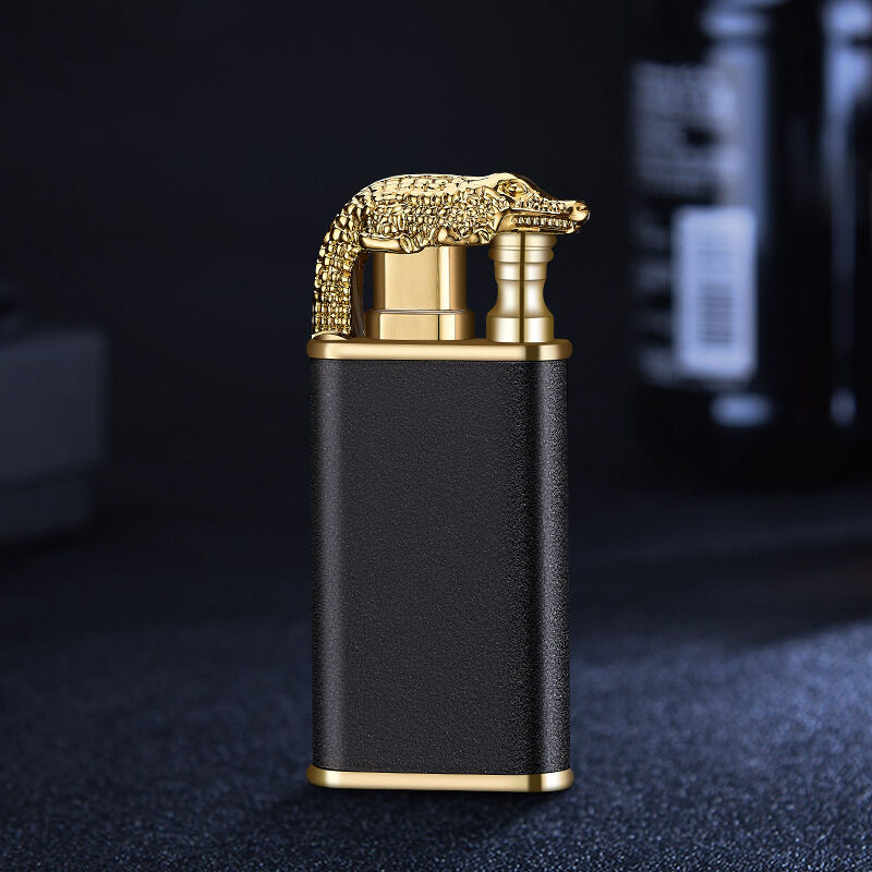 Creative Blue Flame Lighter Dolphin Dragon Tiger Double