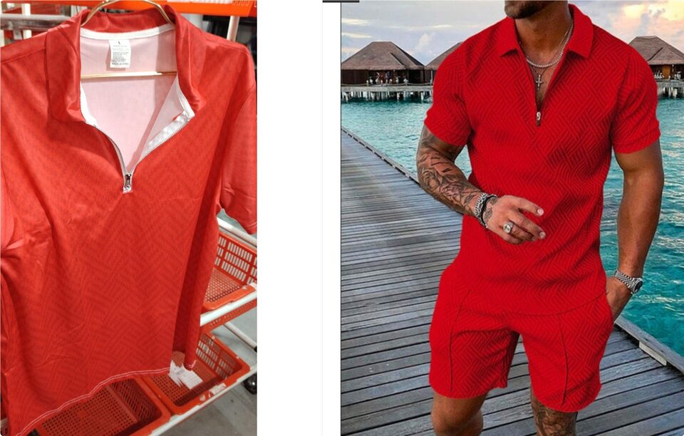 New Men's Summer Short Sleeve Shorts Casual Suit