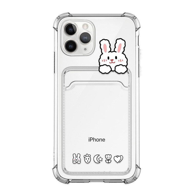 Cartoon Transparent Card Case Phone