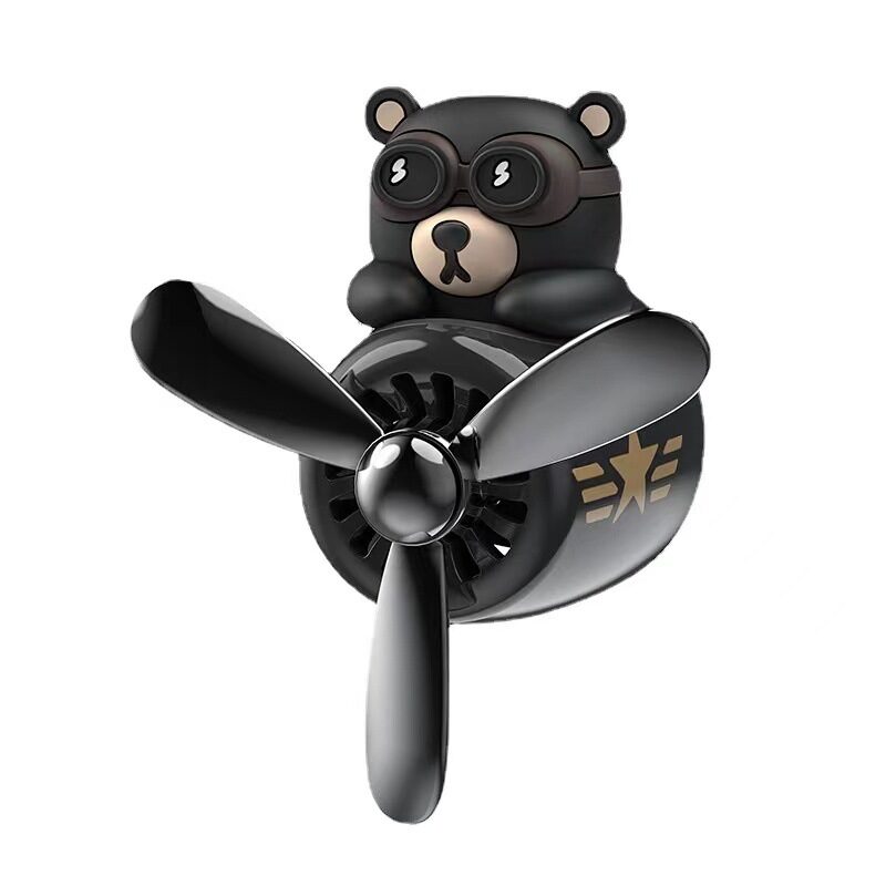 Cartoon Cute Creative Little Black Bear Car Air