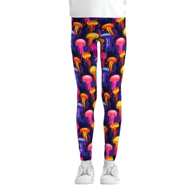 Digital Printing Leggings Girls Thin Stretch Pants