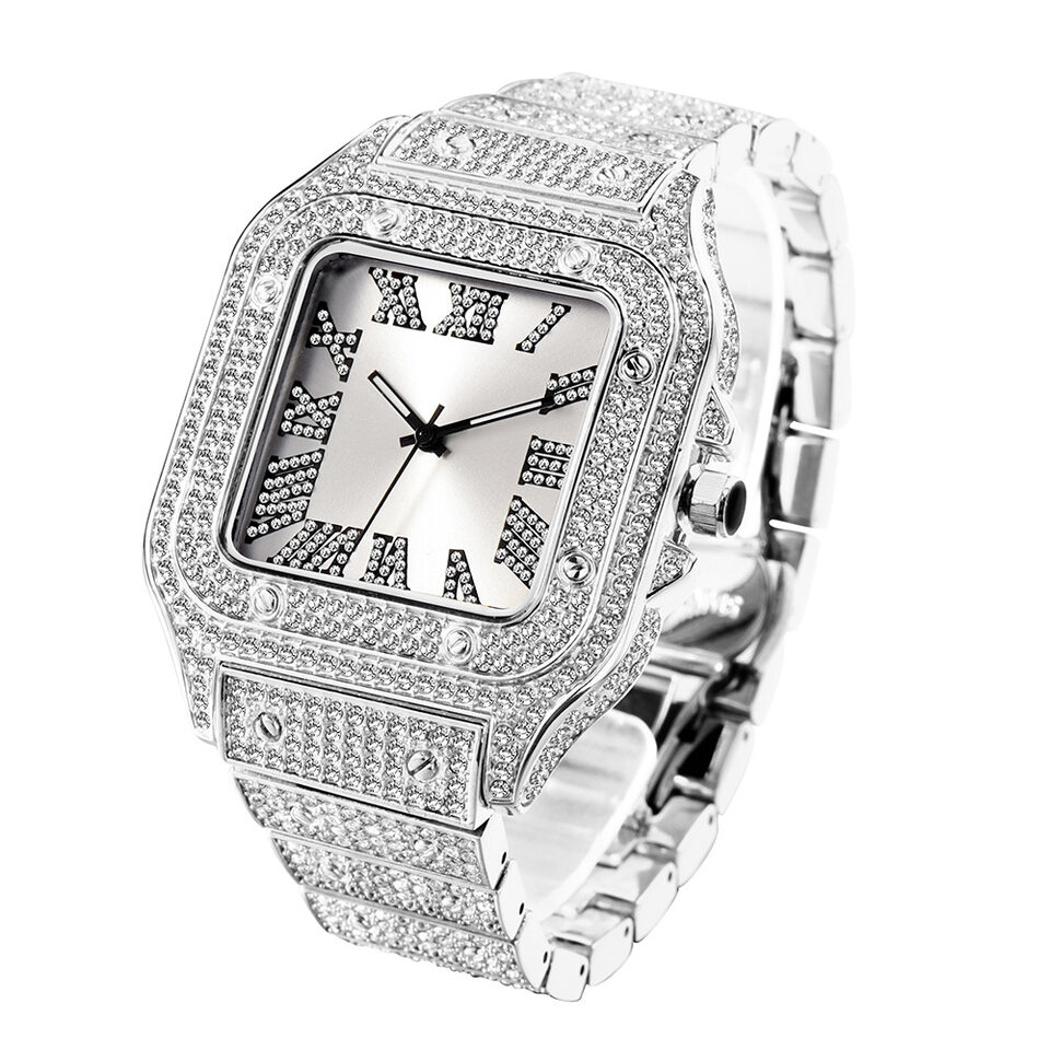 Fashion Hip Hop Diamond Full Square Men's Watch