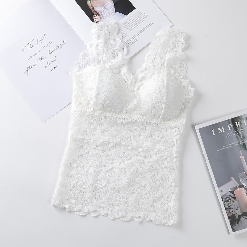 Long V Tie Lace Wrap Chest Strap Pad