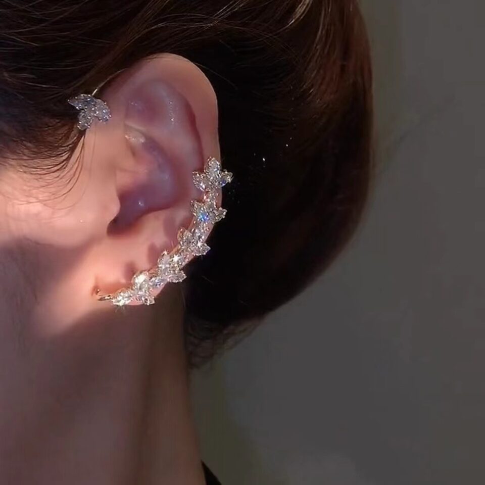 Women's Zircon Wheat Earrings Without Pierced