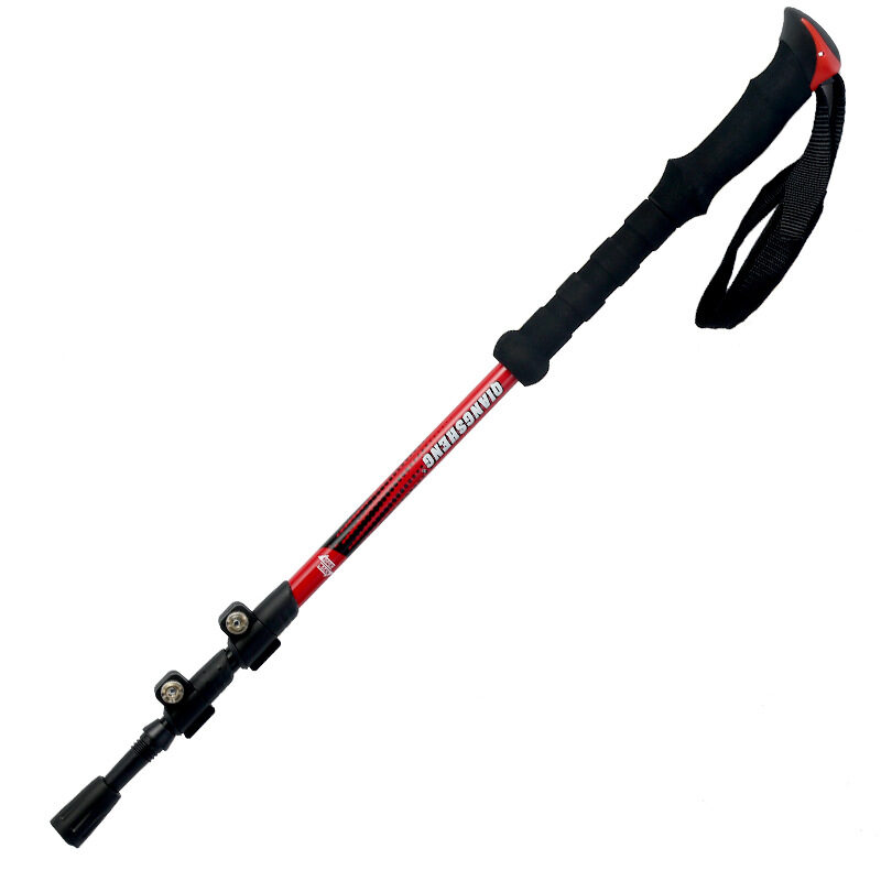 Outdoor Straight Handle Trekking Pole With Outer Lock