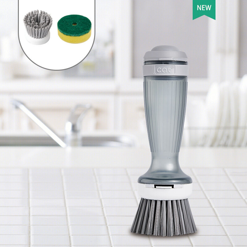 Pot Brush Dish Scrub With Soap Dispenser