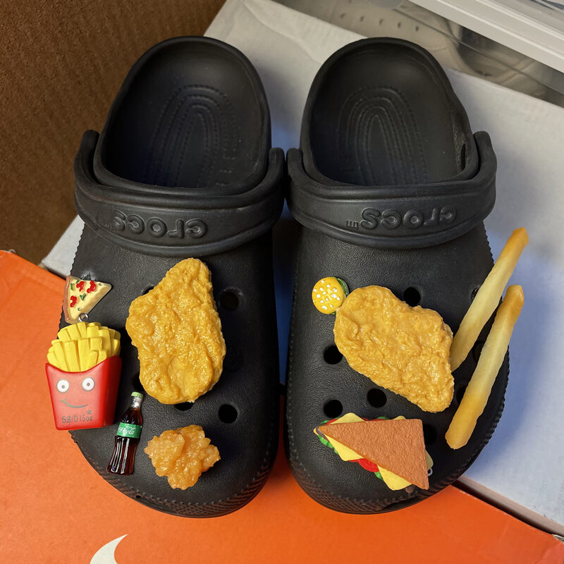 Shoe Accessories Diy Fried Chicken Burger Buckle