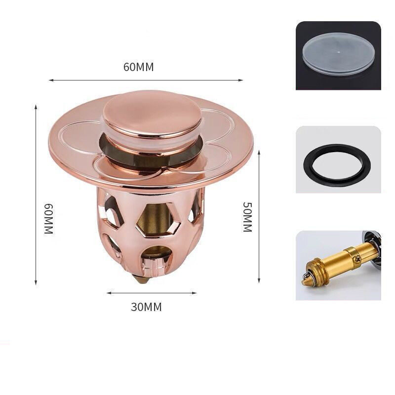 Washbasin Electroplating Drainer Bouncing Core Universal Head Leak-Proof
