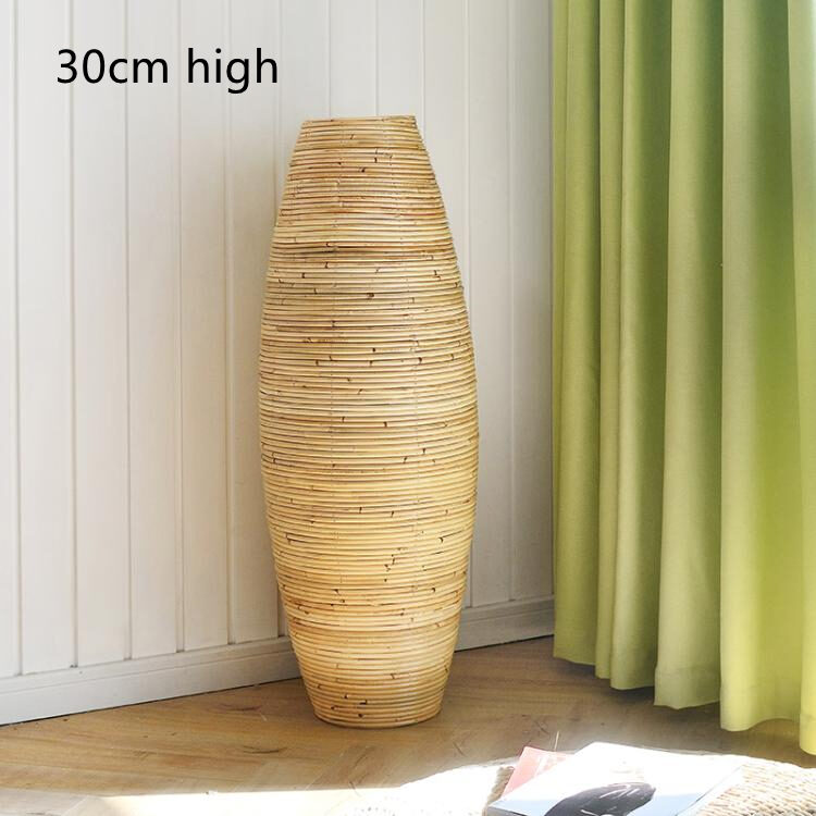 Natural Color Indonesian Rattan Vase