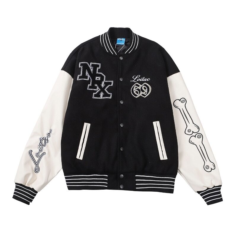 Contrast Color Stitching Patch Printed Baseball Uniform