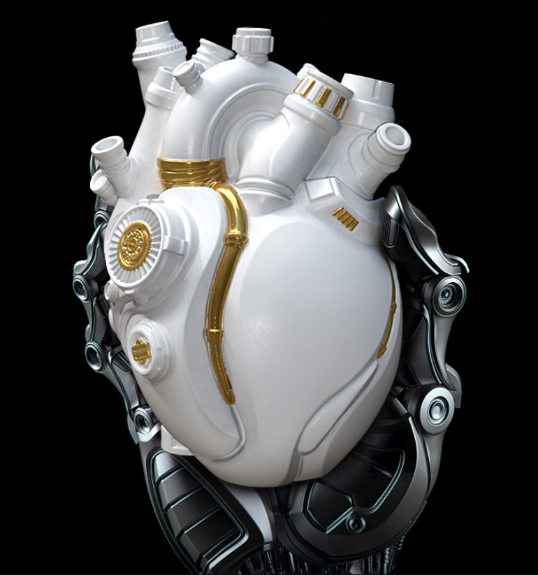 Cyber Punk Simulation Heart Vase Ornament Creative Technology
