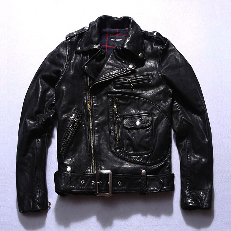 Men's Horse Leather Motorcycle Riding Clothing