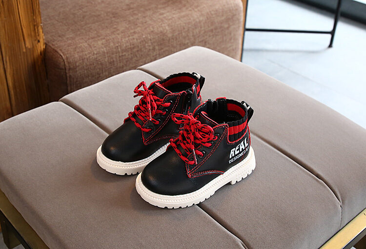 Kids Fashion Cotton Martin Boots Warm Side Zipper