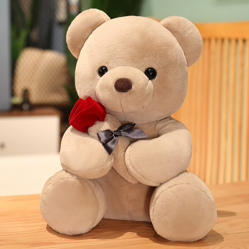 23-45cm New Lovely Hug Roses Teddy Bear Plush