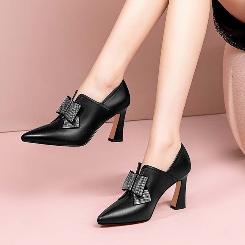 Bow Boots Women Fashion High Heels Lady Party