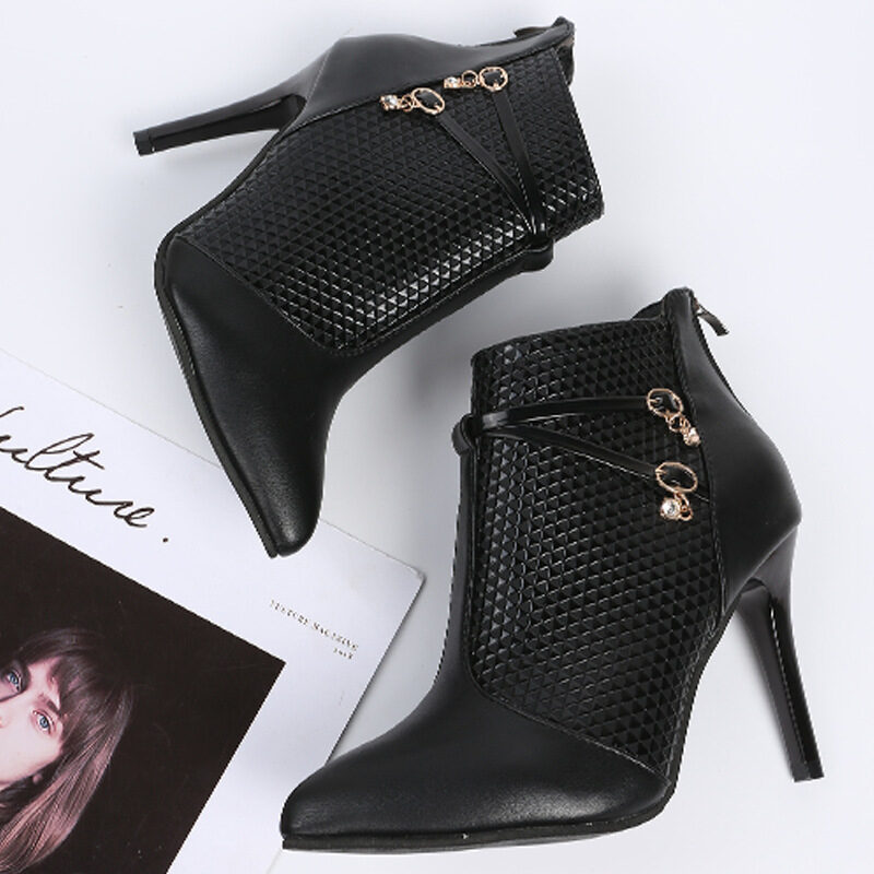 Thigh High Heel Boots Women Ankle Pionted Toe