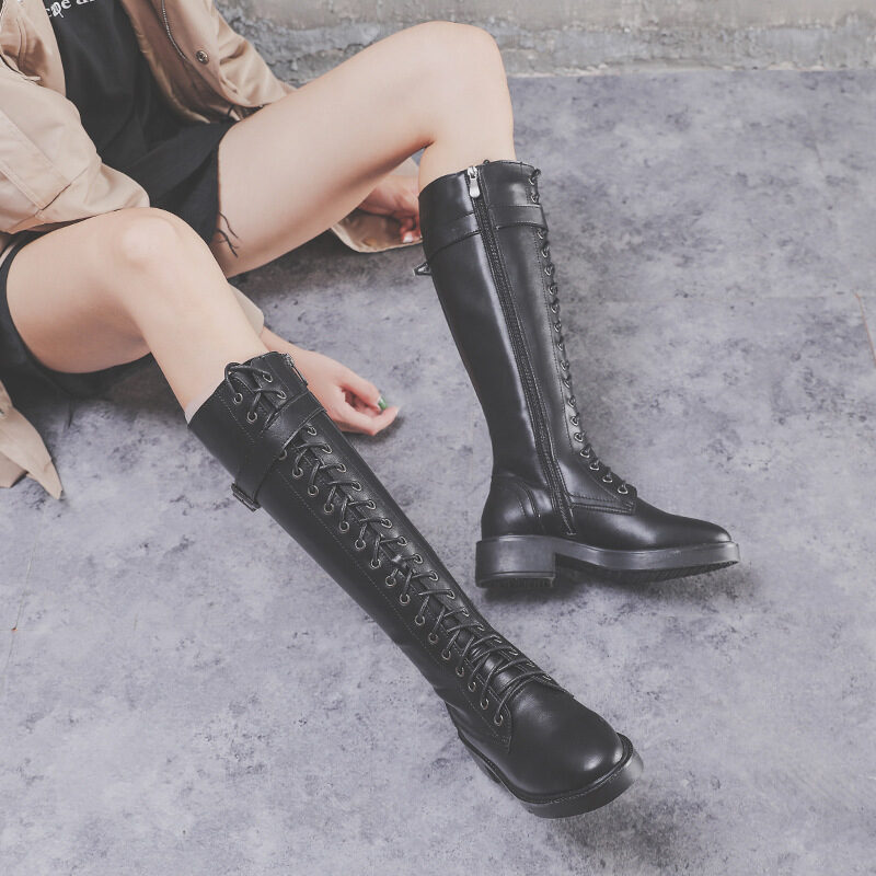 Women Long Boots High Flat Big Size