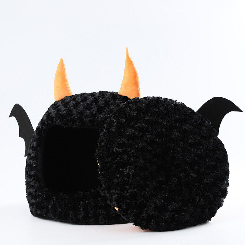 Halloween Little Devil Pet Nest Short Plush Fully