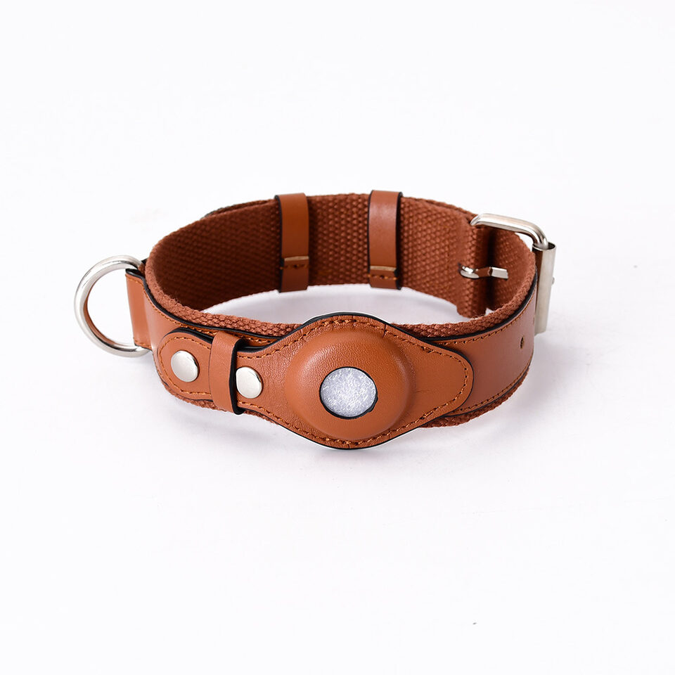 Airtag Pet Collar Tracker Protective Cover Leather