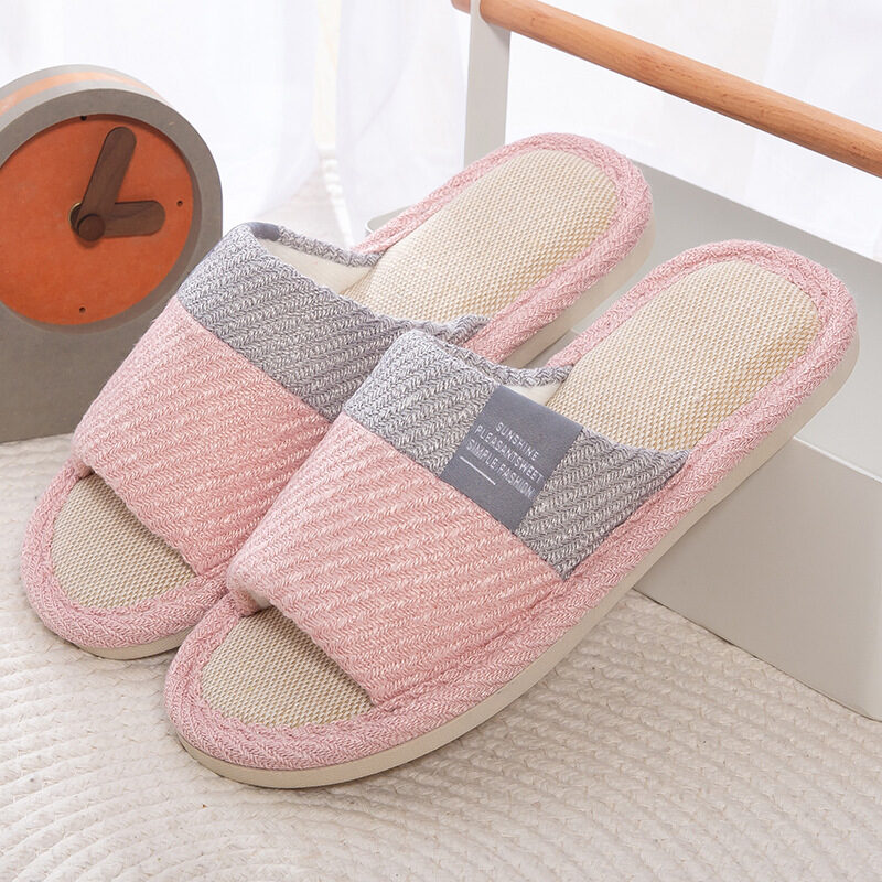 Linen Slippers House Shoes Women Bedroom