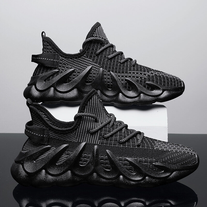 Fashion Sneakers With Wave Sole Cool Sports Shoes