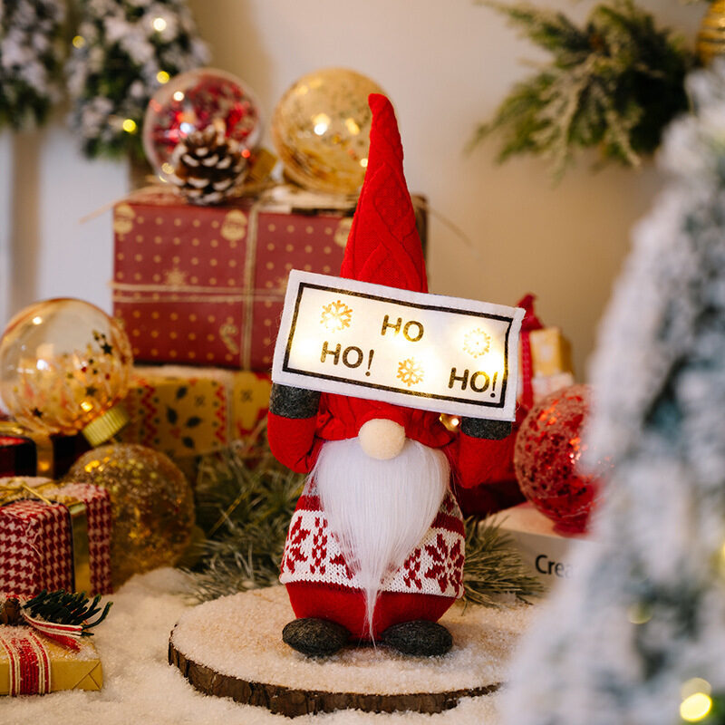 Christmas Fabric Decorative Faceless Doll Ornament Decorations