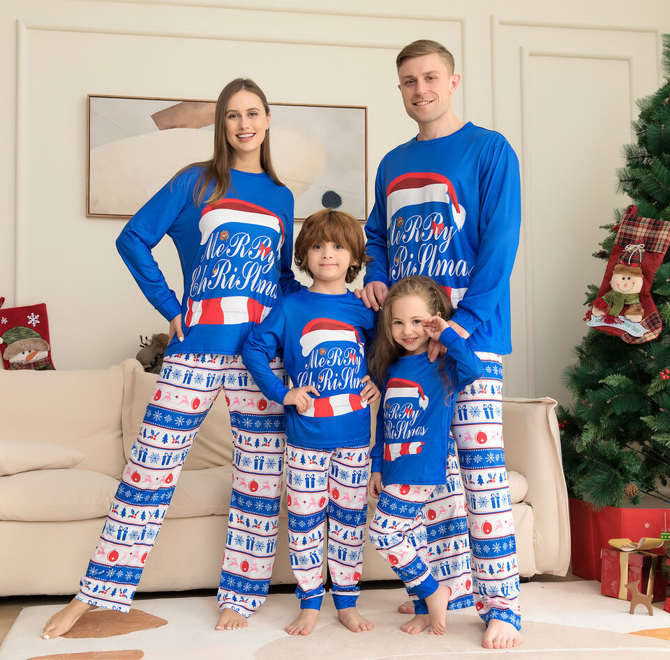 Matching Family Pajamas Sets Christmas PJ's Letter Print