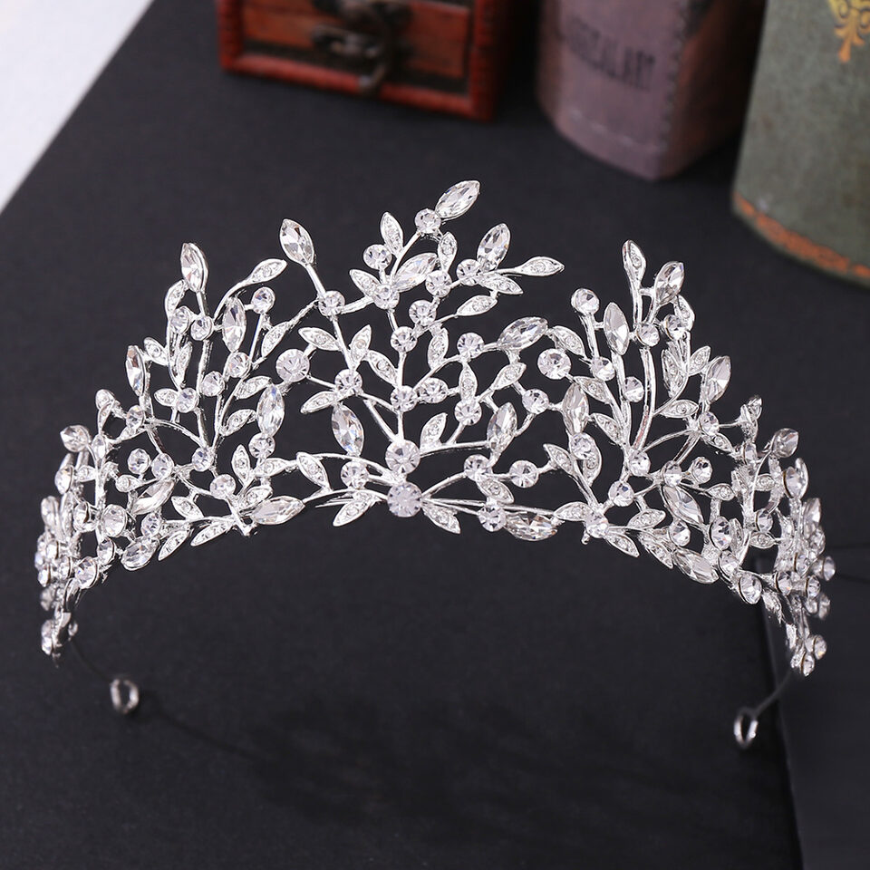 Vintage Rhinestone Headdress Crown Alloy Hair Accessories Stage