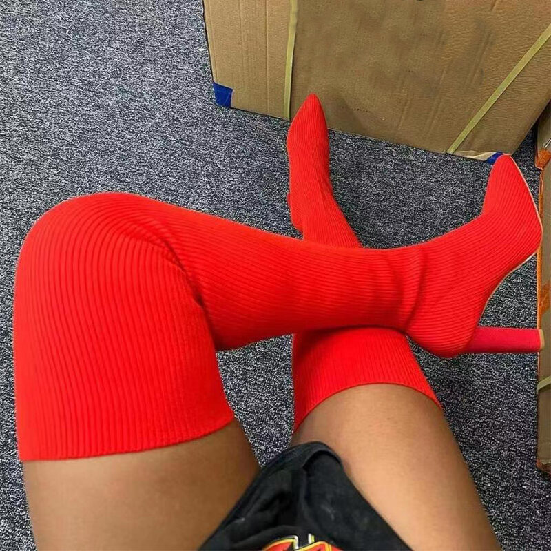 Over Knee Long Boots Pointed Toe High Heel