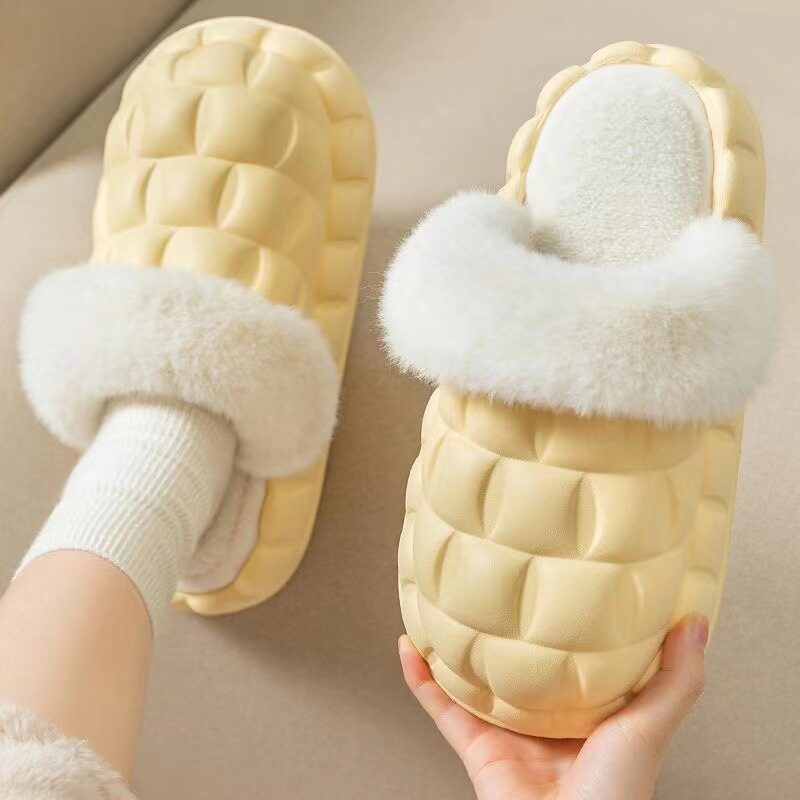 Fuzzy Slippers Women Winter Bedroom Indoor Shoes