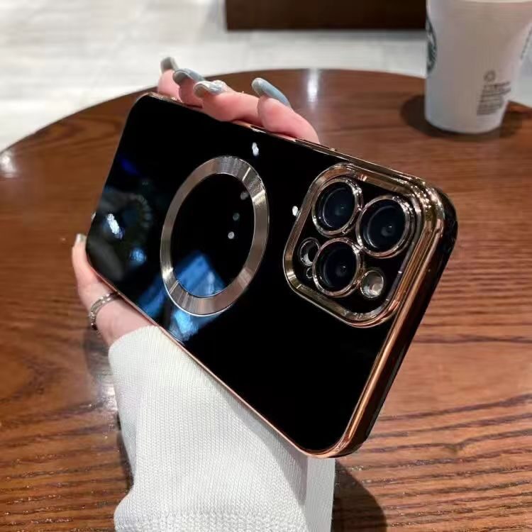 All-inclusive Electroplated Metal Brushed Magnetic Phone Case