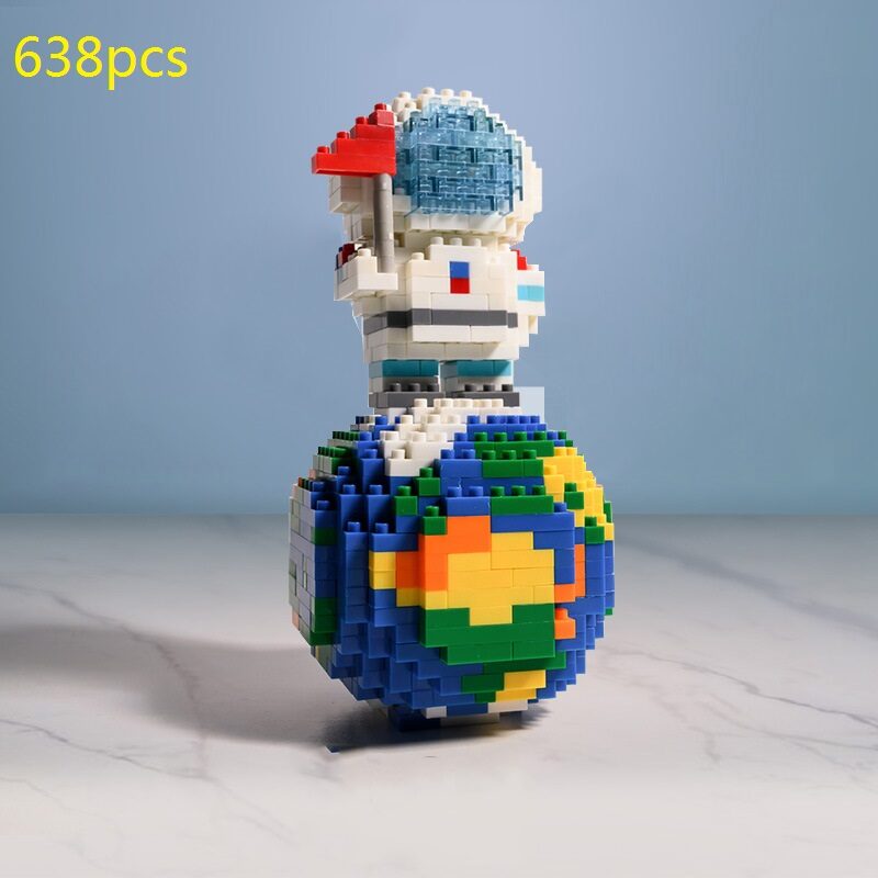 Mini Micro Rocket Building Blocks Space Moon Satellite
