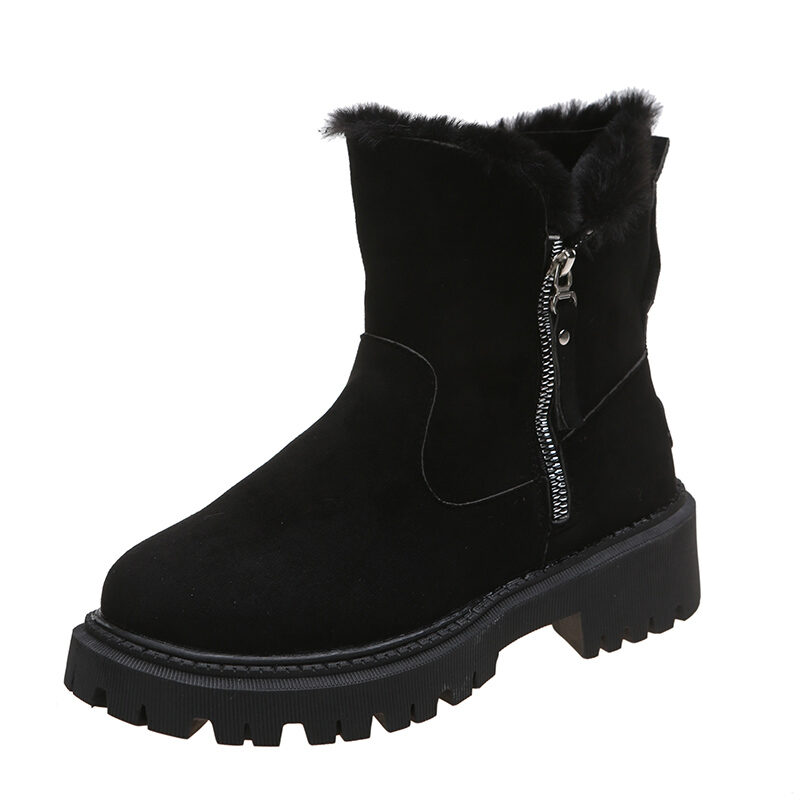 Thick Plush Snow Boots Women Faux Suede Non-slip