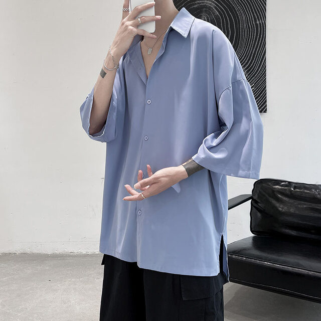 Privathinker Half Sleeve Men Solid Shirts Summer Casual