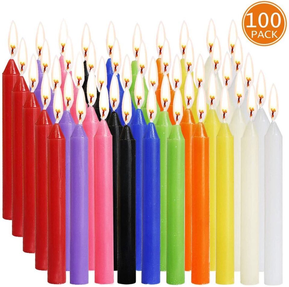 Christmas 100 Colorful Birthday Candles Smokeless And Tasteless