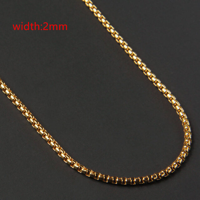Less Steel Figaro Cuban Chain Necklace For Men
