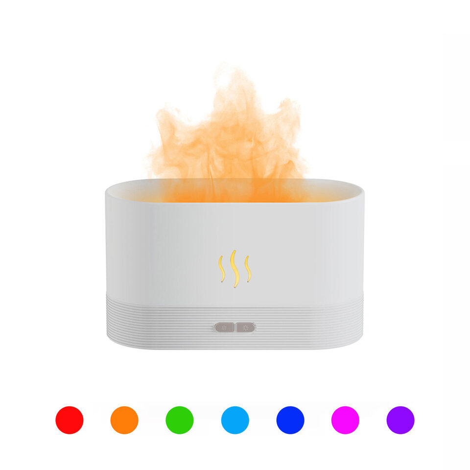 USB Ultrasonic Flame Humidifier Led RGB Colorful Essential