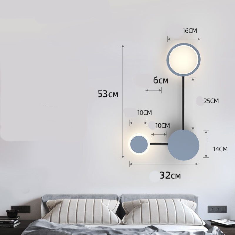Contracted Bedroom Bedside Lamp Designer Wall