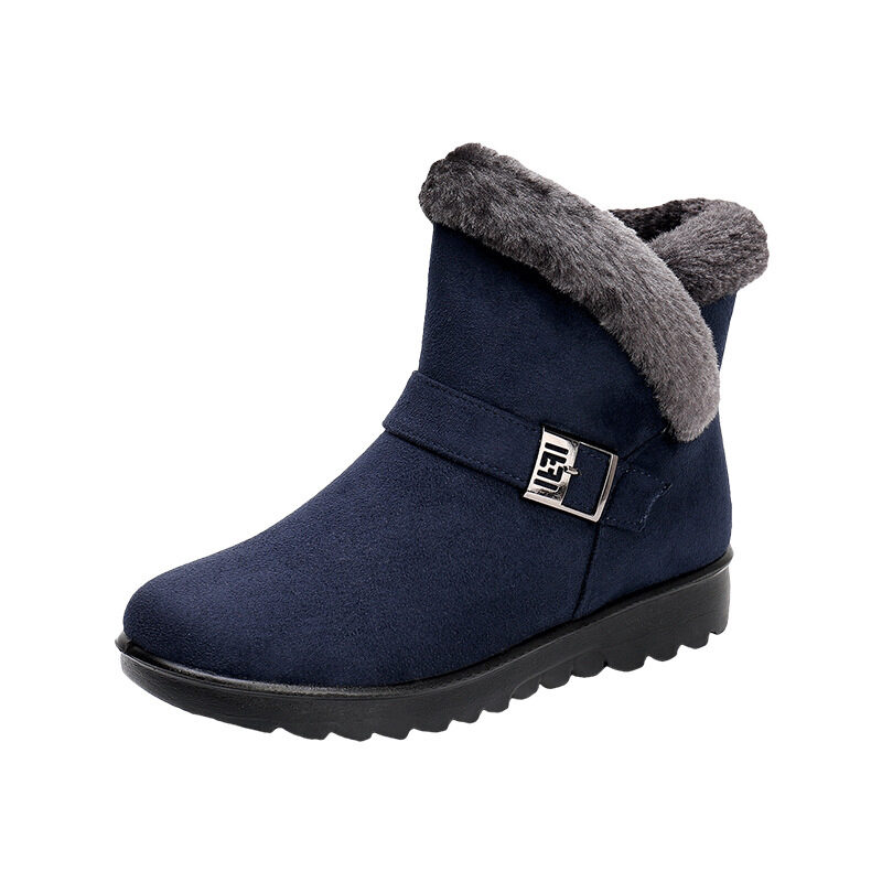Winter Boots Women Warm Plush Snow Zipper Comfort